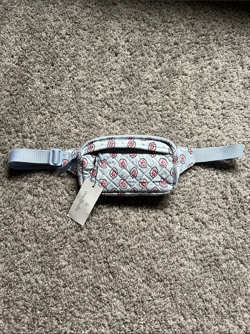 Vera Bradley Light Blue Quilted Mini Belt Bag